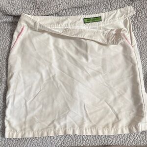 Leedongsoo Green White Skort with Pink Accents